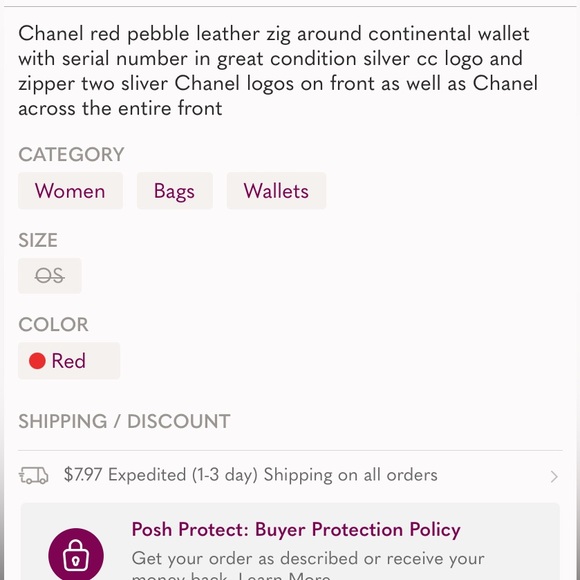 Chanel Baby RED Beautiful Wallet !! - Picture 15 of 15